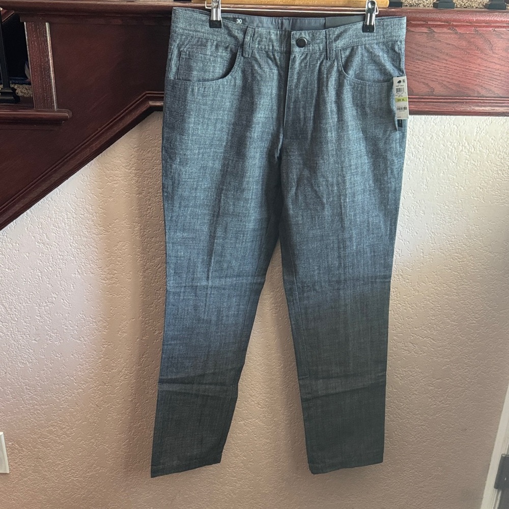 INC International Concepts Men's Size 30W 30L Gray  Milan Slim Fit Dress Pants